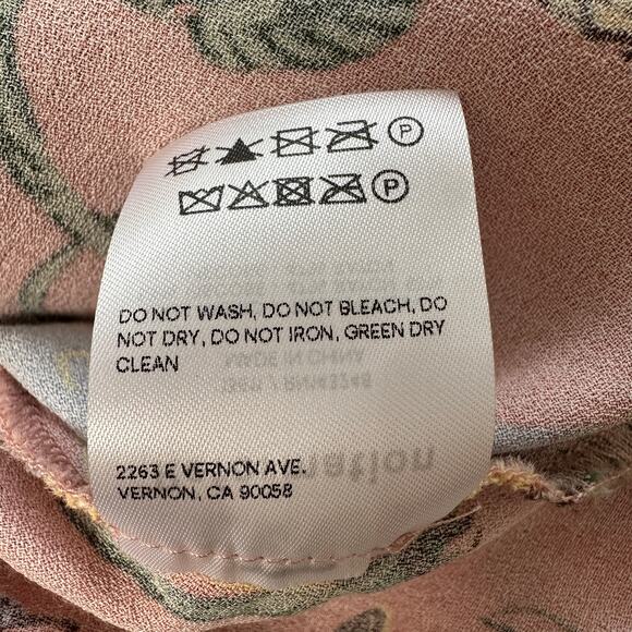 Reformation Midi Slip Dress Chianti Blush Pink Conga Tropical floral birds Small - Picture 11 of 13